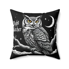 StyleMZ - Almohada cuadrada de poliéster hilado Night watcher - StyleMZ 