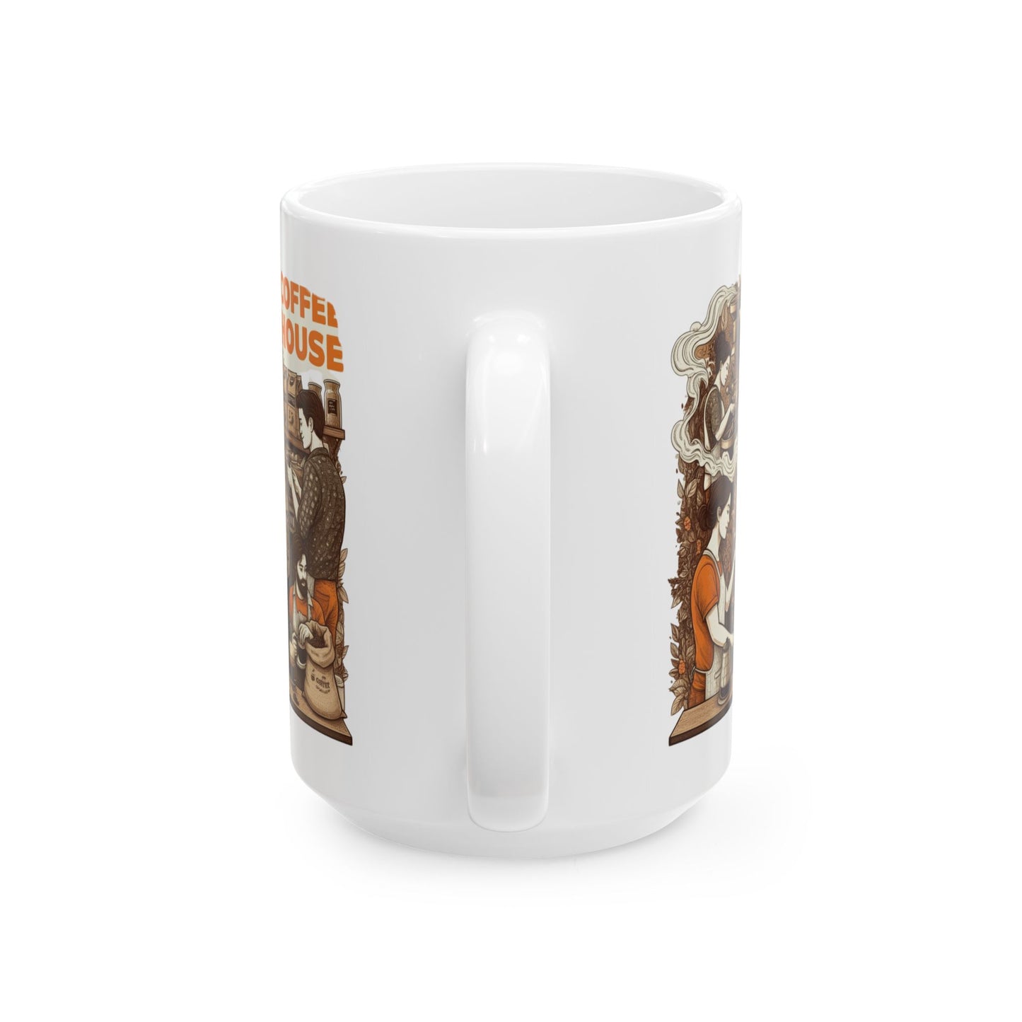 Coffee House Ceramic Mug, (11oz, 15oz) - StyleMZ