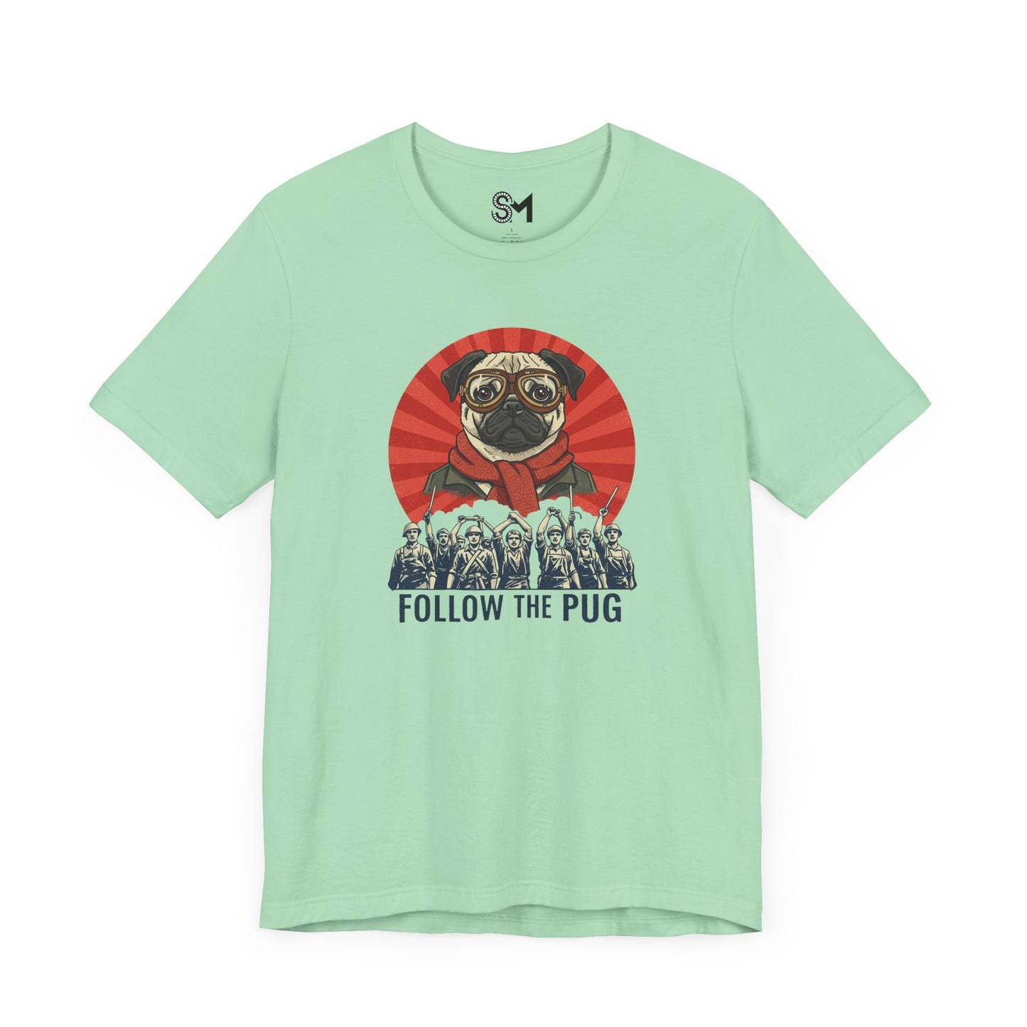 Follow the pug Unisex Jersey Short Sleeve Tee