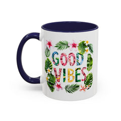 Taza de café con acento de buenas vibraciones de Corea (11 oz y 15 oz) - StyleMZ 