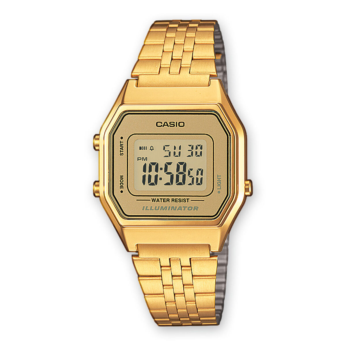 Unisex Watch Casio LA680WEGA-9ER Golden Stylish Timepiece