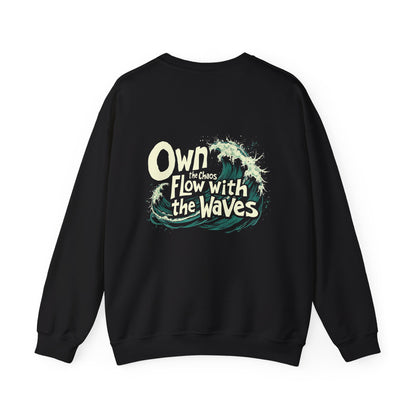 Flow with the waves Unisex Heavy Blend™ Crewneck Sweatshirt - StyleMZ