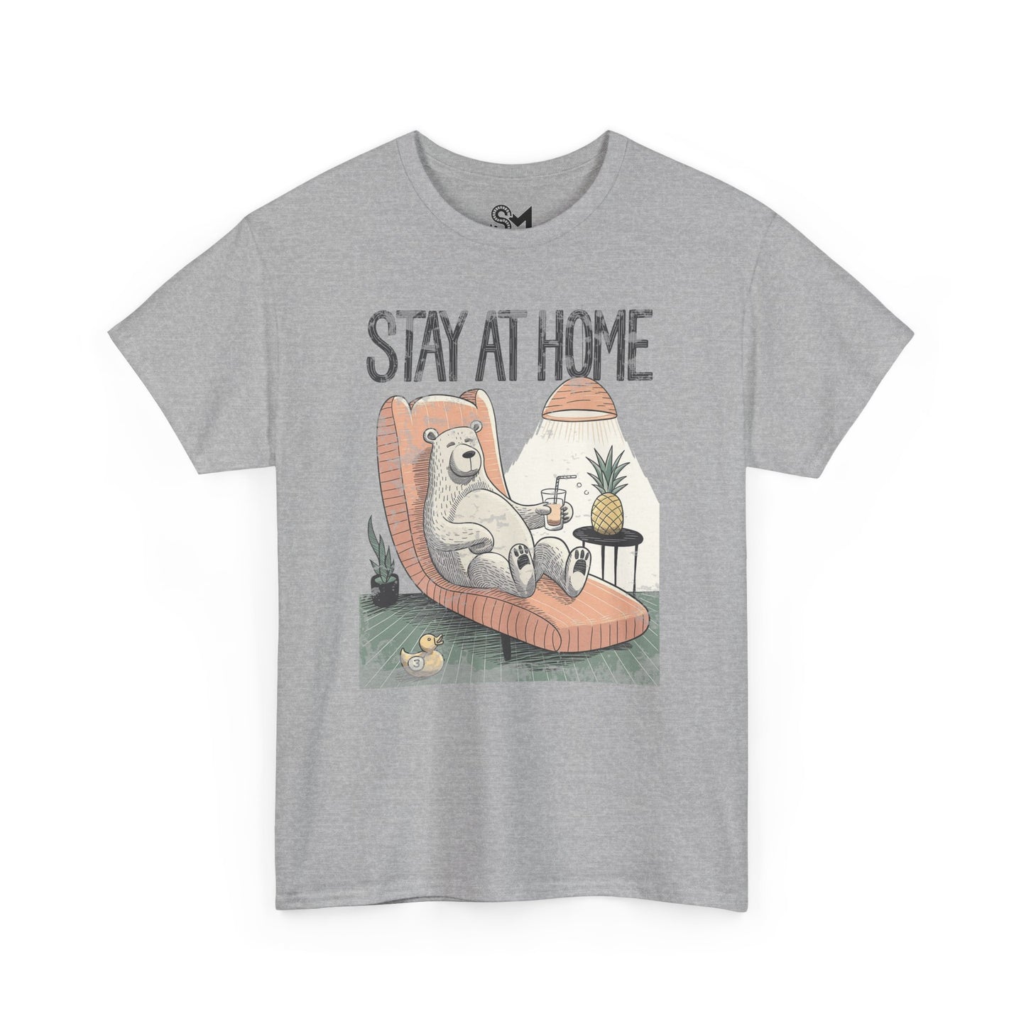 Stay at home Unisex Heavy Cotton Tee - StyleMZ