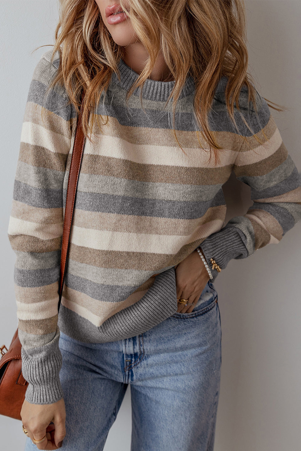 Eliana Stripe Ribbed Sweater for Stylish Layering