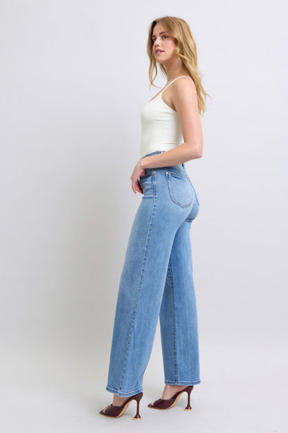 Judy Blue Full Size Wide Leg Jeans with Pockets for Style