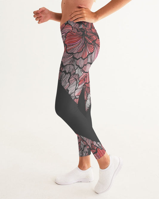 Petal Swirls Women's Yoga Pants for Comfortable Fitness Wear