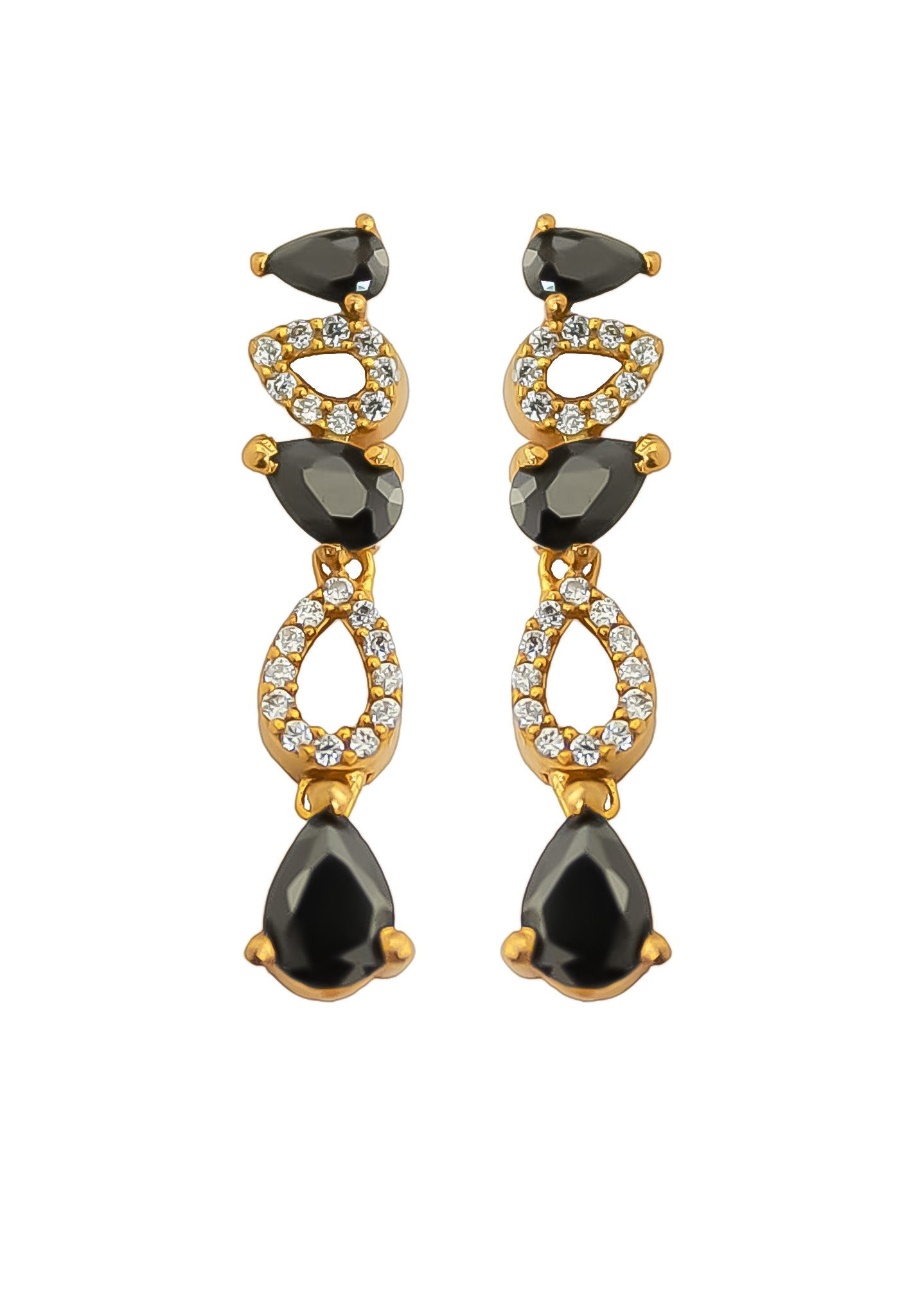 Florence Earrings - 18K Gold-Plated with Zirconia Stones