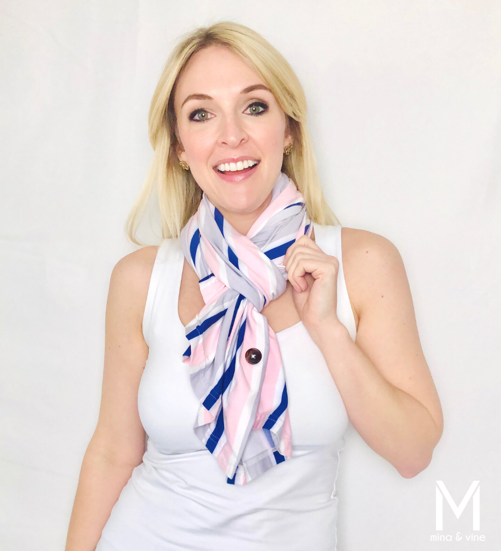 Savvy Stripe Multi-Way Smart Scarf - Stylemz