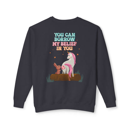 Korea -  You can have my belief in you Unisex Lightweight Crewneck Sweatshirt  - StyleMZ