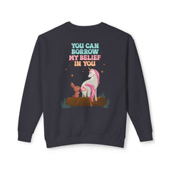 Korea -  You can have my belief in you Unisex Lightweight Crewneck Sweatshirt  - StyleMZ