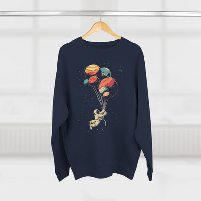 Korea -  Astronaut and balloon at a Time Unisex Crewneck Sweatshirt  - StyleMZ