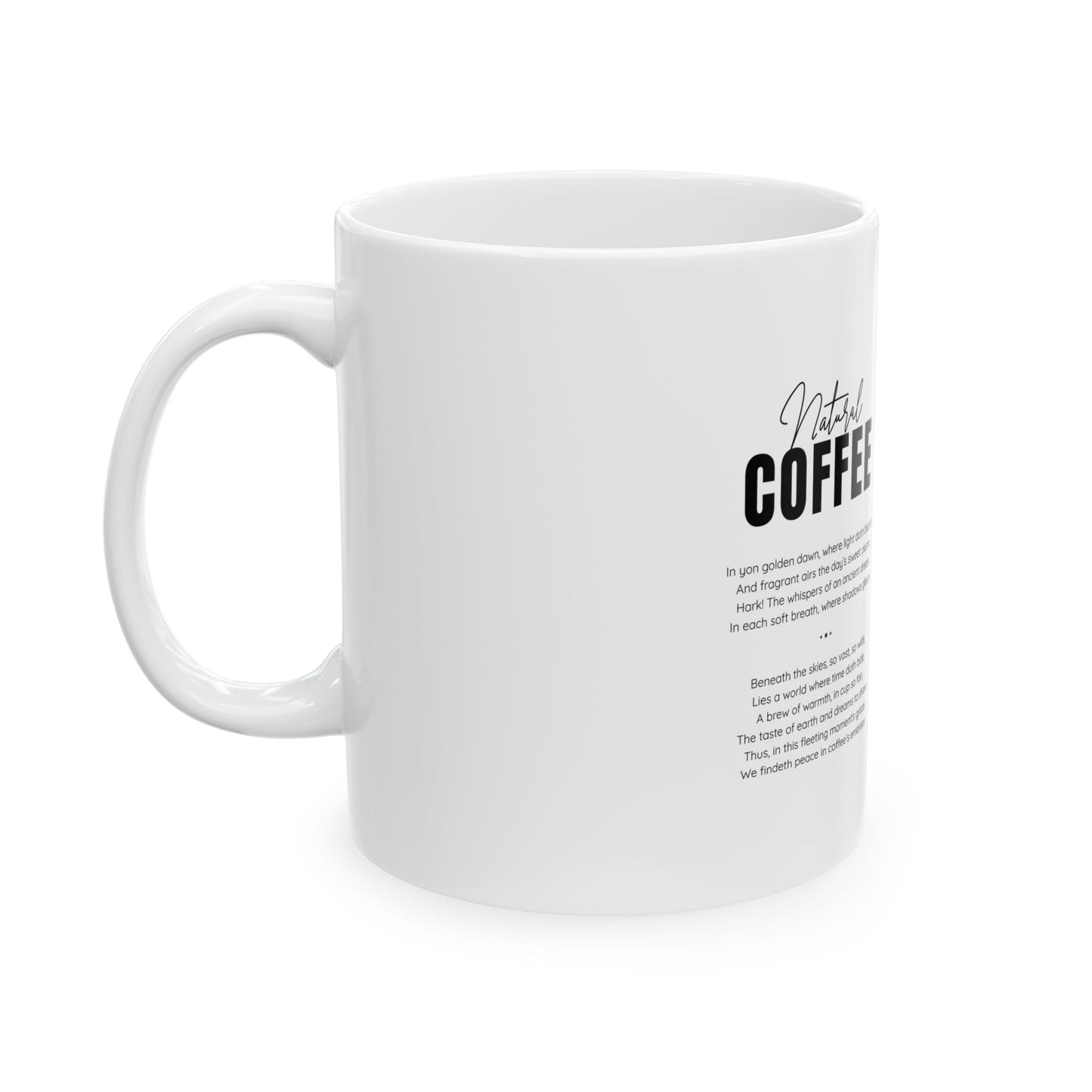 Natural Coffee Ceramic Mug, (11oz, 15oz) - StyleMZ - Stylemz