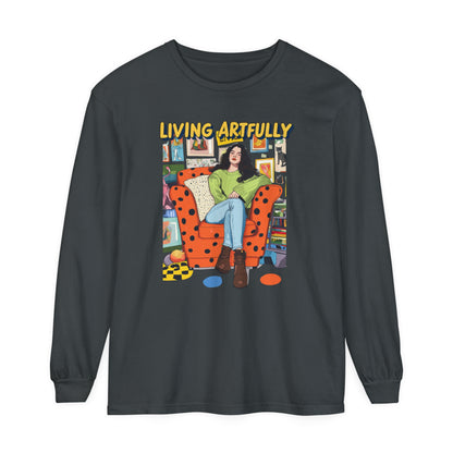 Living Artfully Unisex Garment-dyed Long Sleeve T-Shirt  - StyleMZ