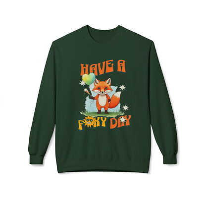 Have a foxy day! Unisex Midweight Softstyle Fleece Crewneck Sweatshirt - StyleMZ