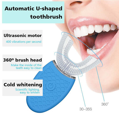 Silicone Electric Toothbrush 360° for Adult Smart Whitening