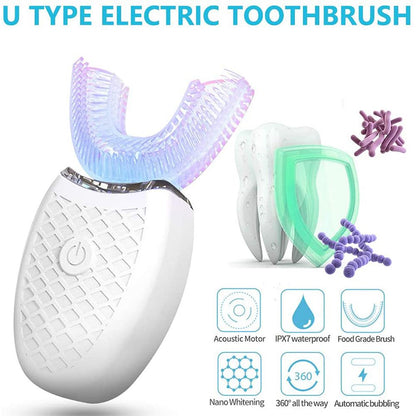 Silicone Electric Toothbrush 360° for Adult Smart Whitening