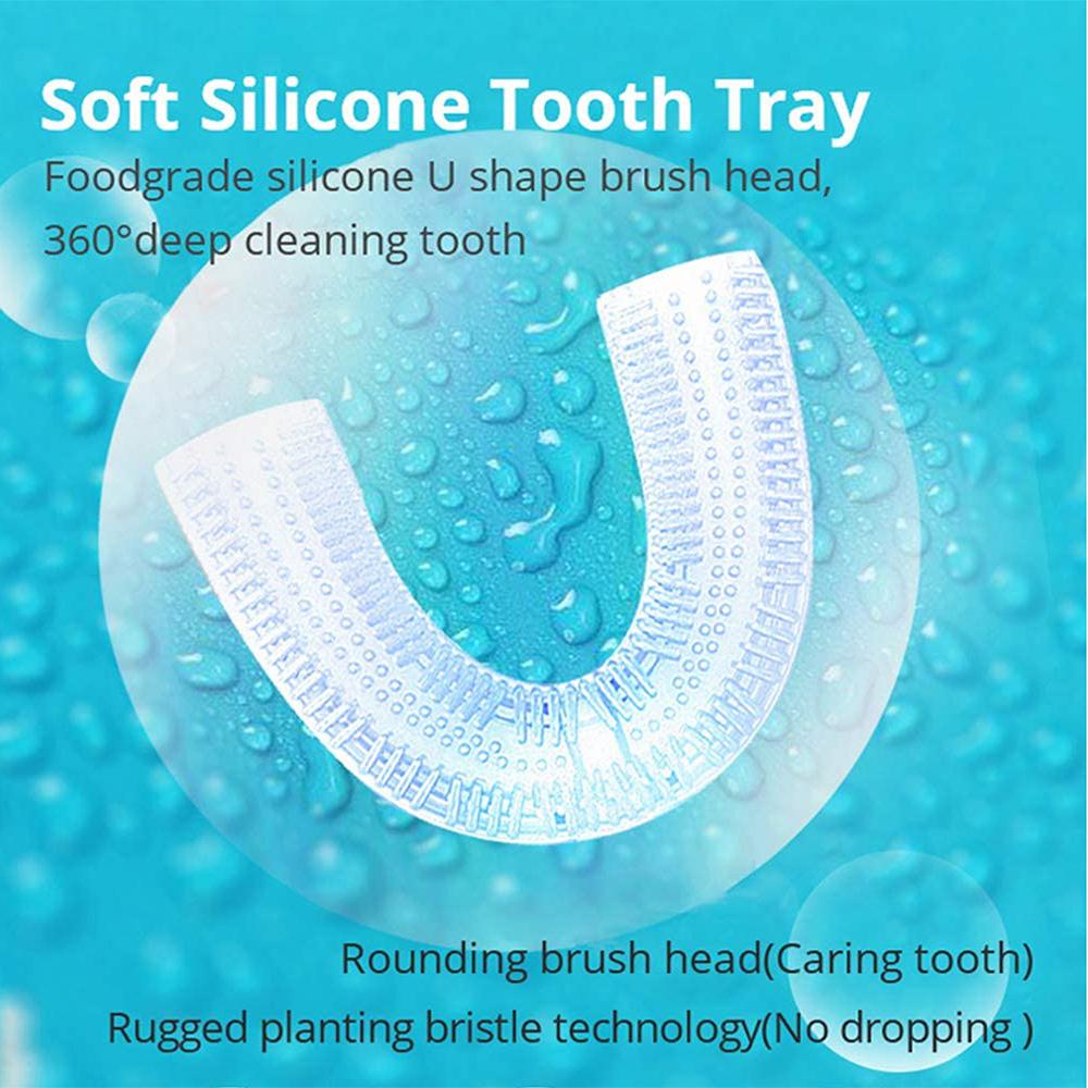 Silicone Electric Toothbrush 360° for Adult Smart Whitening