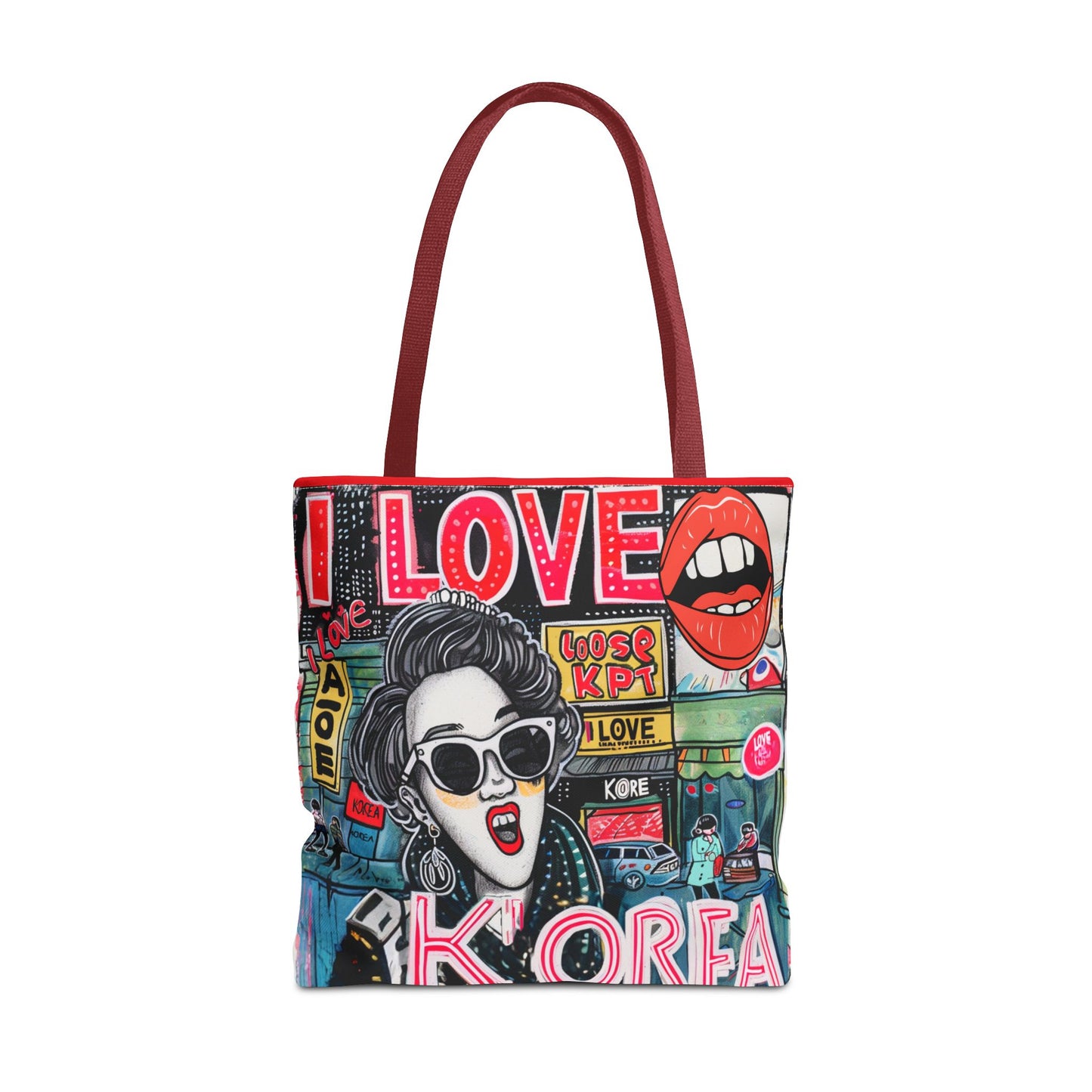 I love Korea Tote Bag (AOP) - StyleMZ