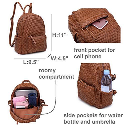 Women Backpack Purse Woven Trendy Stylish Casual Handbag