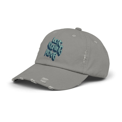 Korea -  Let nothing move Unisex Distressed Cap  - StyleMZ