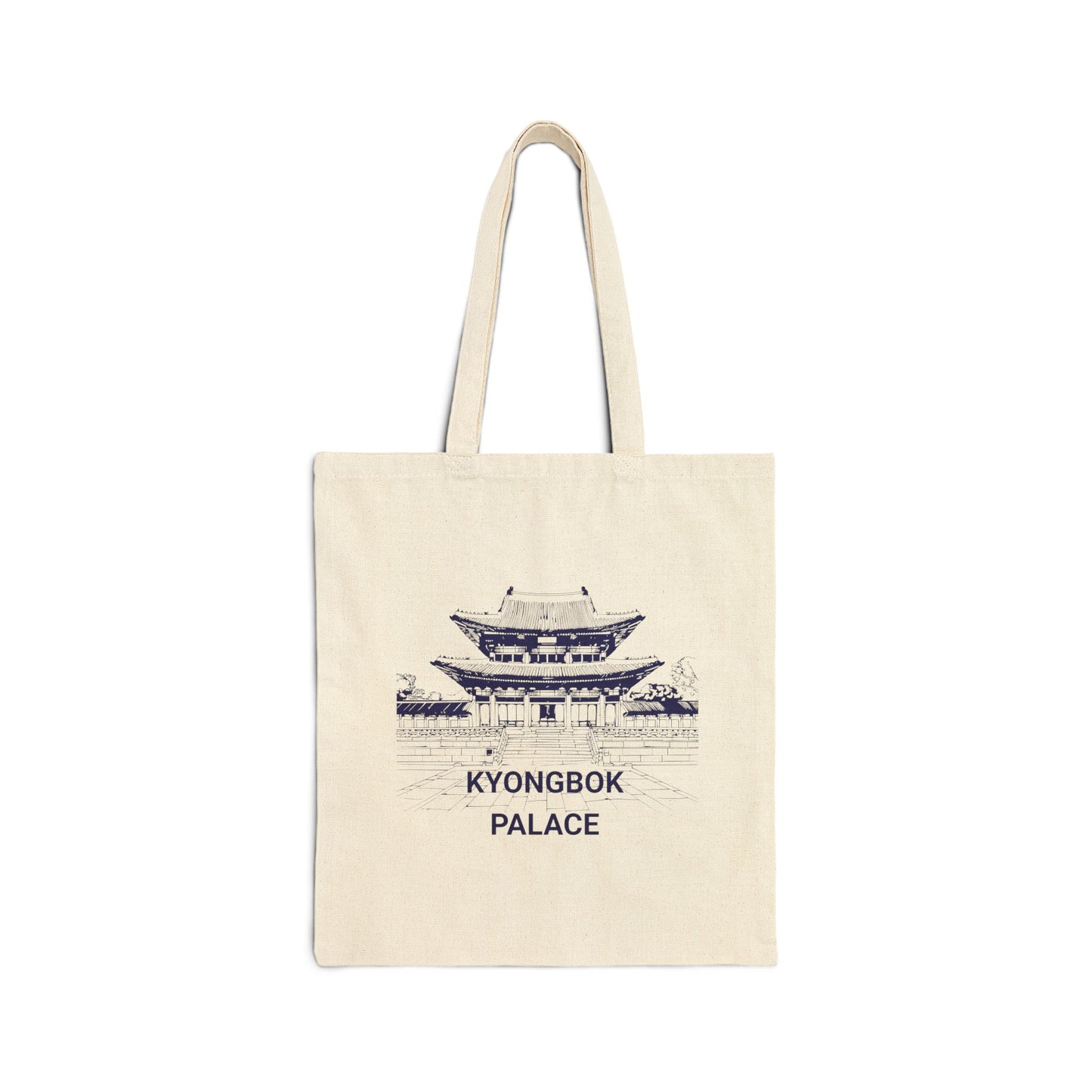 Kyongbok palace Cotton Canvas Tote Bag - StyleMZ