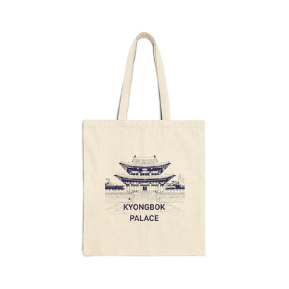 Kyongbok palace Cotton Canvas Tote Bag - StyleMZ