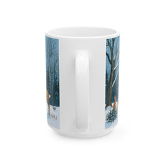 StyleMZ - Taza de cerámica con el mensaje "Serene Winter" (11 oz, 15 oz) - StyleMZ 