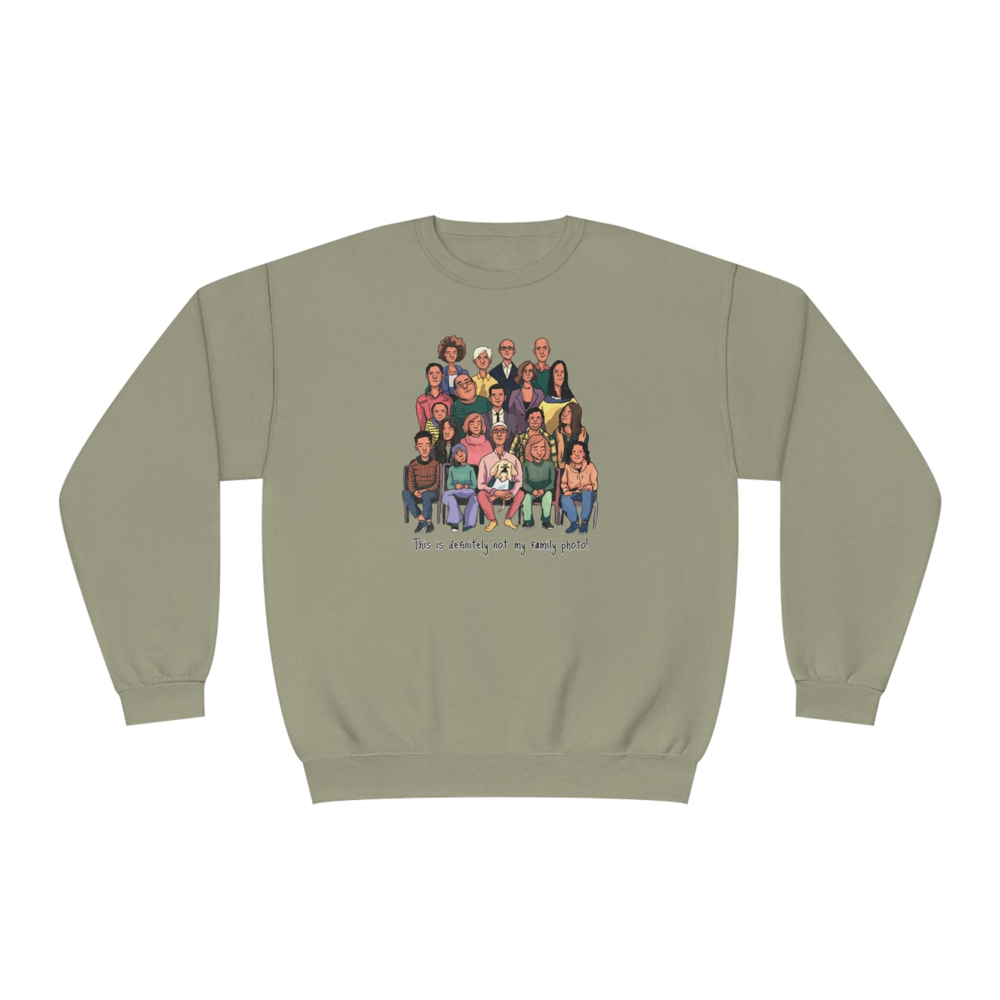 Definitely not my family photo Unisex NuBlend® Crewneck Sweatshirt  - Korea  - StyleMZ