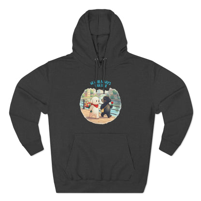 Korea - Always together Three-Panel Fleece Hoodie - StyleMZ - Stylemz