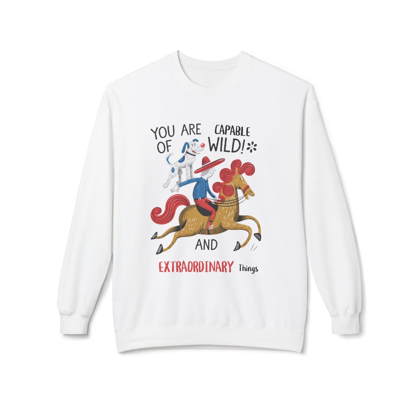 Korea -  You are capable of wild and extraordinary things. Unisex Midweight Softstyle Fleece Crewneck Sweatshirt  - StyleMZ