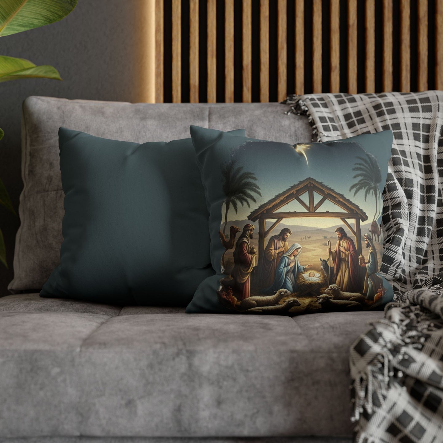 The baby was Jesus Faux Suede Square Pillowcase - StyleMZ