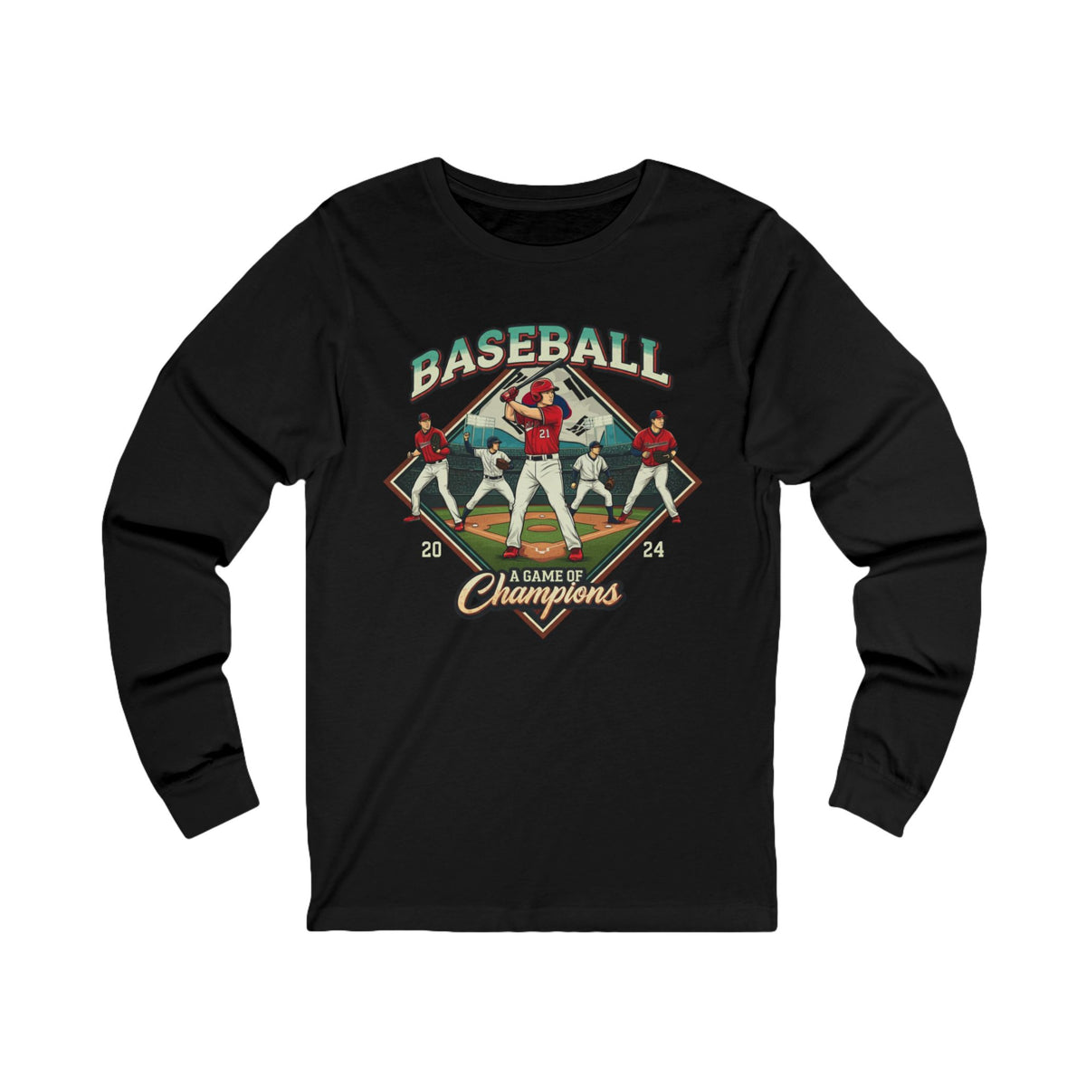 Korea -  A GAME OF CHAMPIONS Unisex Jersey Long Sleeve Tee  - StyleMZ