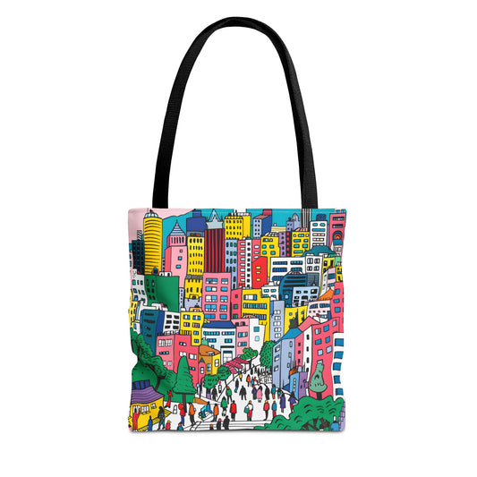 Korea -  Seoul's hill neighborhoods Tote Bag (AOP)  - StyleMZ