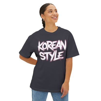 Korean style Unisex Oversized Boxy Tee - StyleMZ