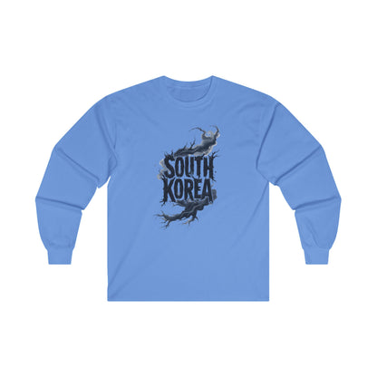 South Korea Unisex Ultra Cotton Long Sleeve Tee - StyleMZ