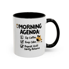 Korea -  Morning Agenda Accent Coffee Mug (11, 15oz)  - StyleMZ