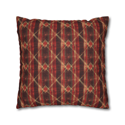 StyleMZ -  Sparkly red hues Faux Suede Square Pillowcase  - StyleMZ