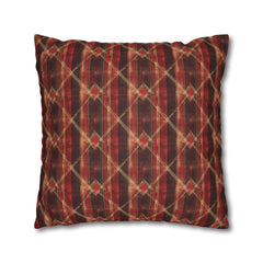 StyleMZ -  Sparkly red hues Faux Suede Square Pillowcase  - StyleMZ