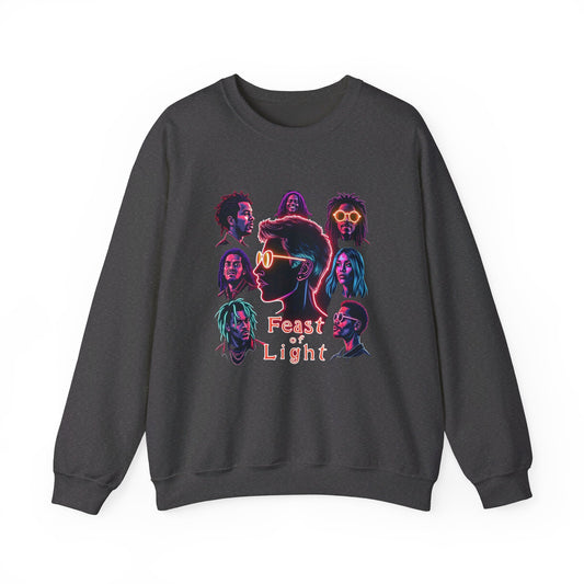 Corea - Sudadera unisex con cuello redondo y mezcla pesada Feast of light - StyleMZ 