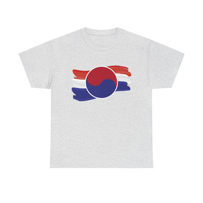 Unisex Heavy Cotton Tee - Korean Flag Design for Celebrations