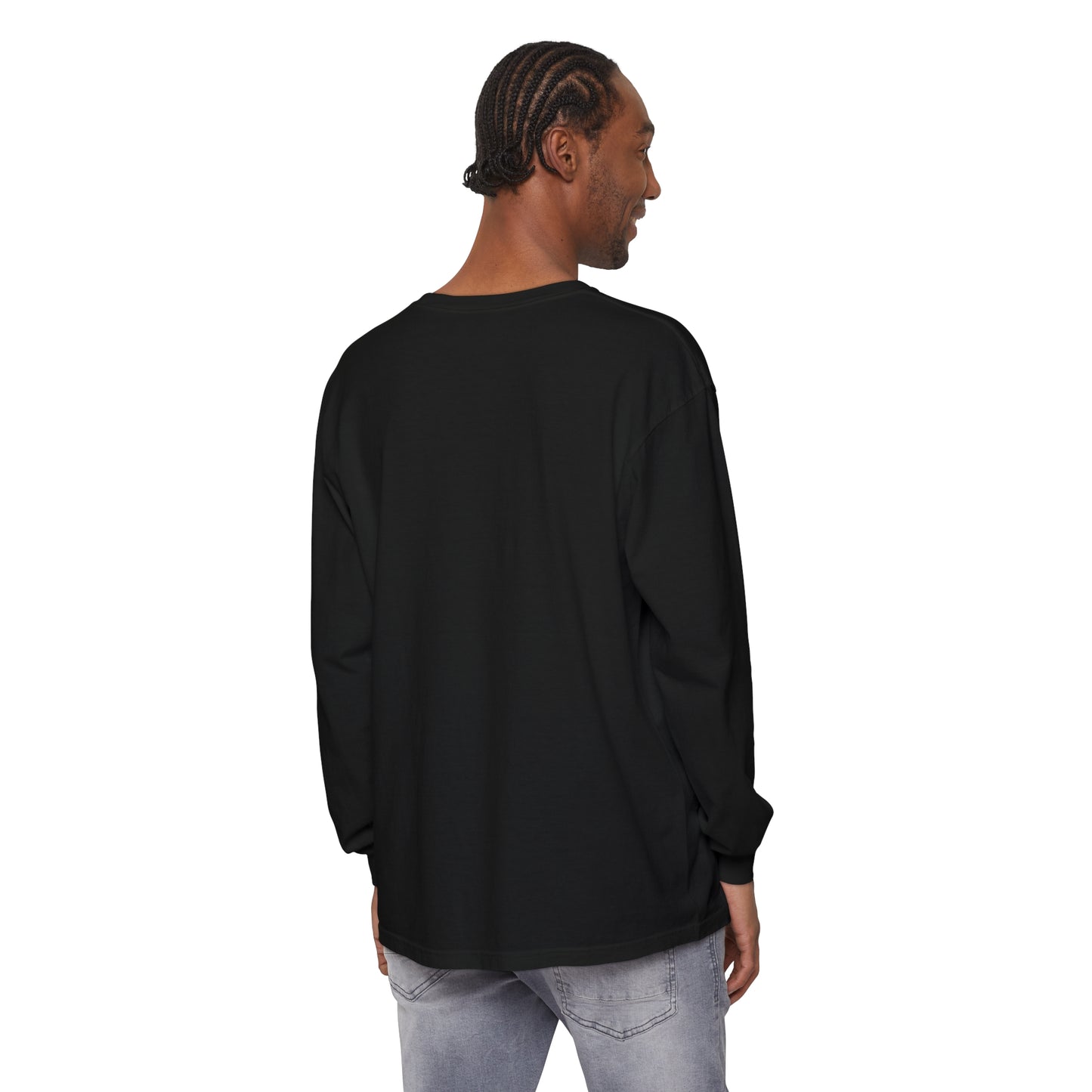 Korea -  Cool never die Garment-dyed Long Sleeve T-Shirt  - StyleMZ