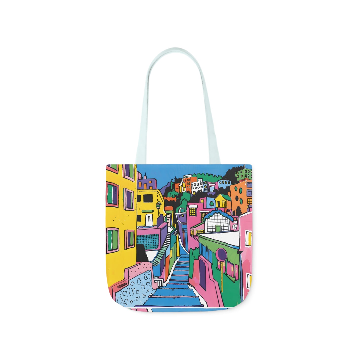 The hillside village in Korea Canvas Tote Bag, 5-Color Straps - StyleMZ