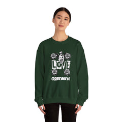 Corea - Sudadera unisex con cuello redondo y mezcla pesada Love openmind - StyleMZ 