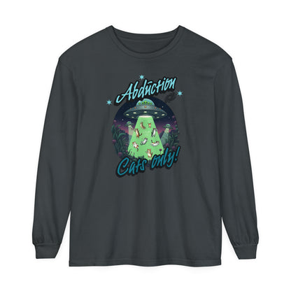 Korea -  Abduction cats only! Unisex Garment-dyed Long Sleeve T-Shirt  - StyleMZ