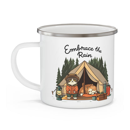 Embrace the rain Enamel Camping Mug - StyleMZ