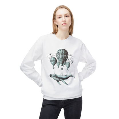 Korea -  Sail Beyond the Skies Unisex Midweight Softstyle Fleece Crewneck Sweatshirt  - StyleMZ