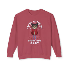 Corea - ¡Eres un gatito! Sudadera unisex ligera con cuello redondo - StyleMZ 