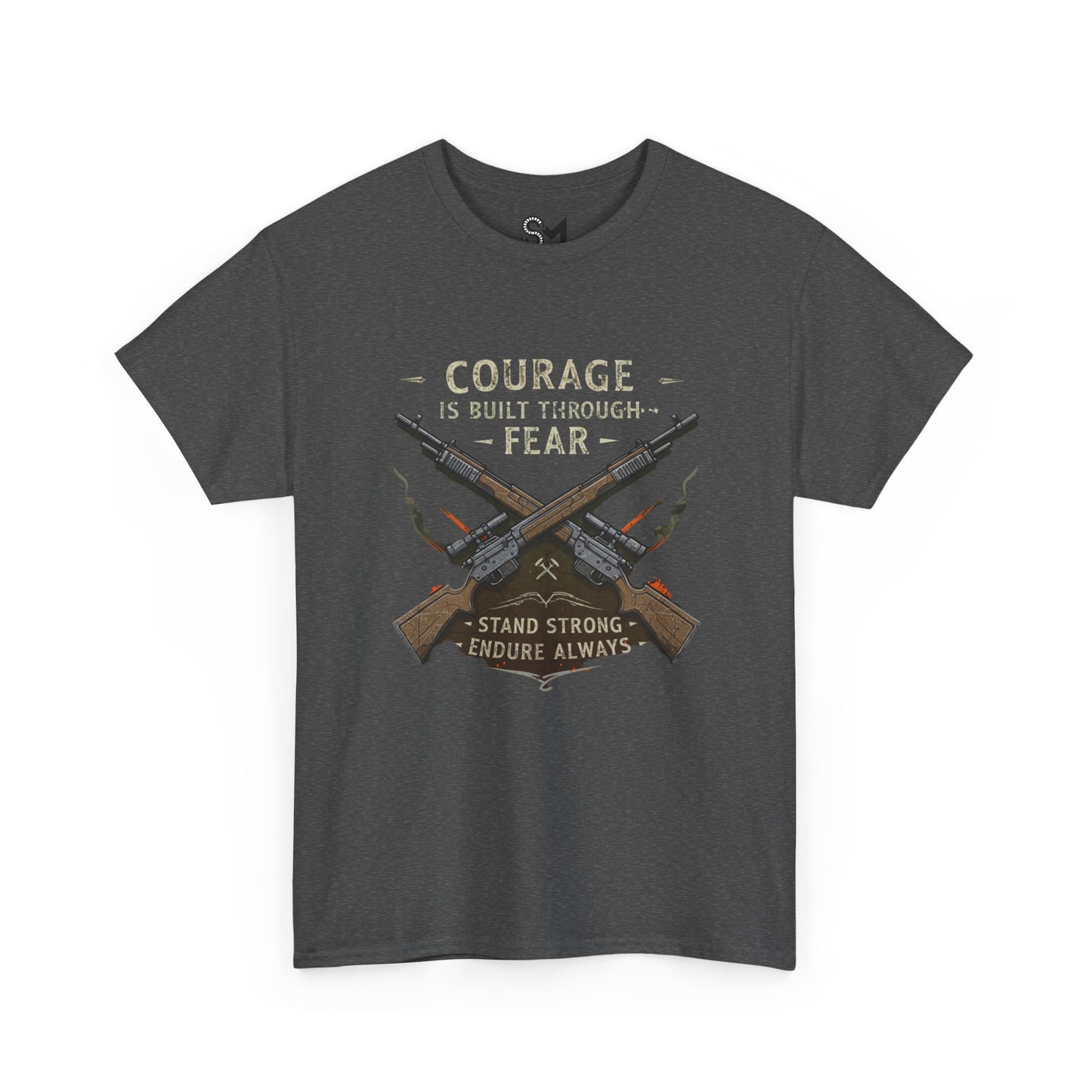 Courage is built through fear Unisex Heavy Cotton Tee