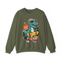 Corea - Sudadera unisex con cuello redondo y mezcla pesada de Wild Street - StyleMZ 