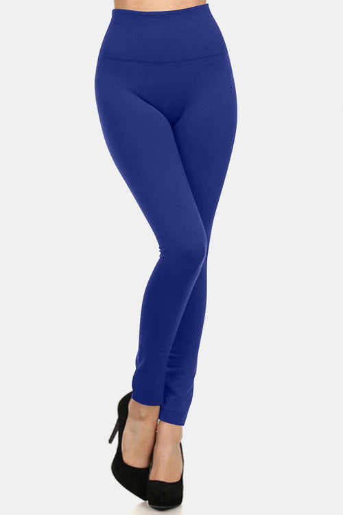 Yelete Seamless High Waist Fleece Leggings - Stylemz